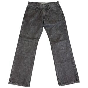 Express Jeans Mens 31x30 Blake Loose Fit Boot Cut Whisker Blue Denim Washout